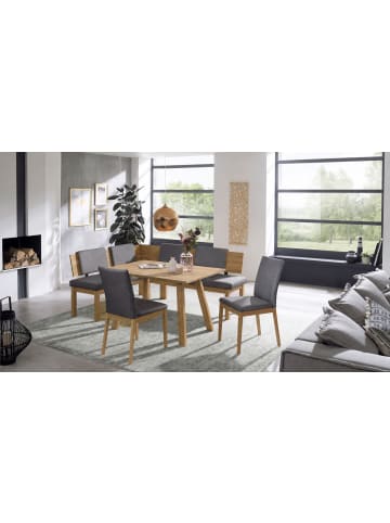 58 aufm Kessel ECKBANKGRUPPE Modern Danny 4 für 7 Personen Massivholz Wildeiche/Grau