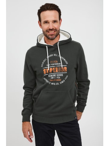 FQ1924 Kapuzenpullover FQThorin 21900110-ME Moderner Kapuzenpullover mit Print in Grün