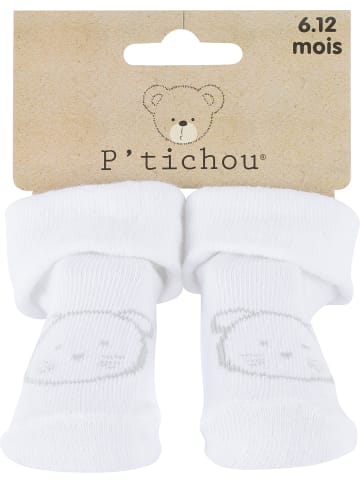 Cotton Prime® Erstlingssöckchen Babysocken mit süssem Tier-Motiv in Weiss