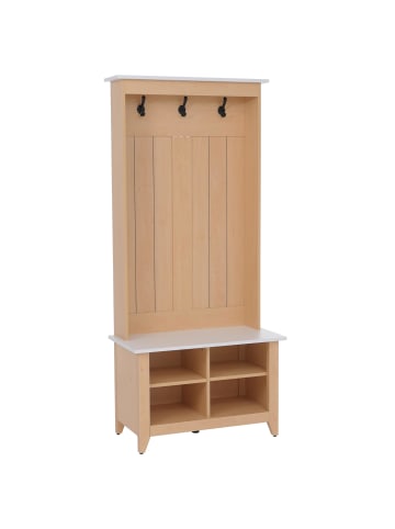 MCW Garderobe P28, Natur, weiß