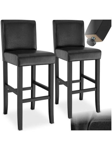 tectake Bistrostuhl, Sitzhöhe gepolstert mit Rückenlehne, 76 cm