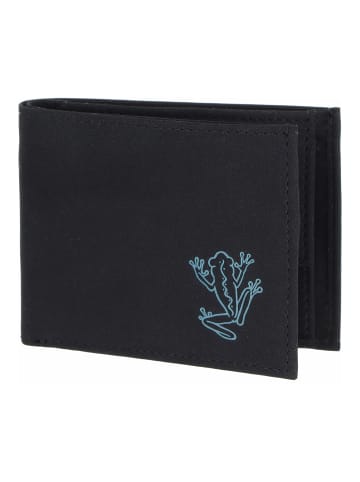 oxmox New Cryptan Geldbörse RFID Schutz 11 cm in schwarz-frog 2.0 cyan