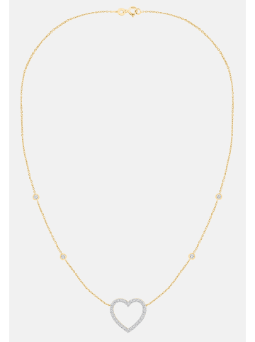 Ethische Diamanten Halskette aus 375 Gelbgold mit Lab Grown Diamant