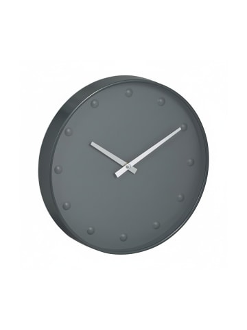 relaxdays Wanduhr in Grau - Ø30 x (T)4 cm