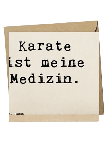 Mr. & Mrs. Panda Glückwunschkarte Pinguin Karate Design mit Spruch in Weiß