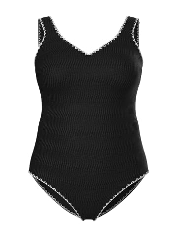 Ulla Popken Badeanzug in schwarz