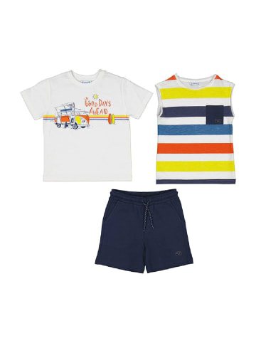 Mayoral Sommerset T-Shirt & Top & Shorts 3-teilig in grapefruit