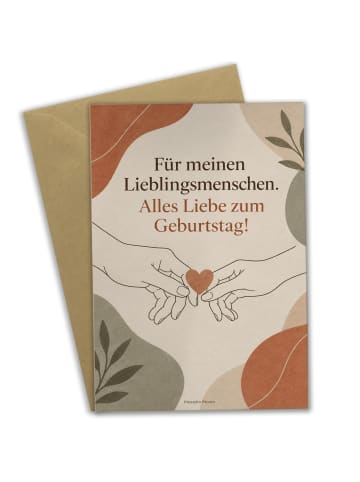 Mr. & Mrs. Panda Geburtstagskarte Herz romantisch Design mit Spruch in Weiß