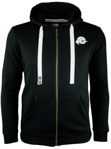 GUGGEN MOUNTAIN Kapuzenpullover Fleece Hoodie mit Logo in Schwarz