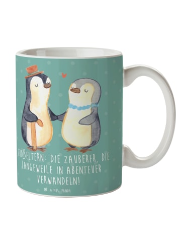 Mr. & Mrs. Panda Tasse Großeltern Zauberer mit Spruch in Meeresbrise