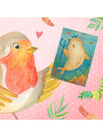 Mr. & Mrs. Panda neujahrskarte Sternzeichen Wassermann Design oh... in Weiß