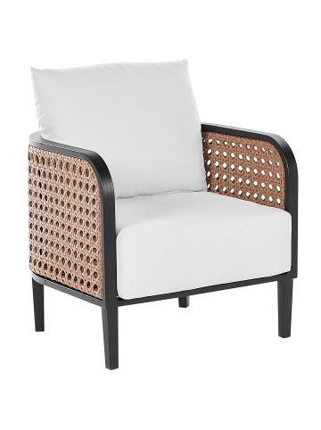 Beliani Sessel MONTEFALCO in Weiß/Schwarz - (W) 71 x (H) 87 x (L) 74 cm