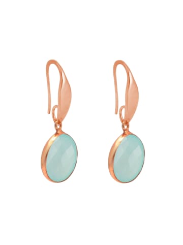 Gemshine Ohrringe Chalcedon in rose gold coloured