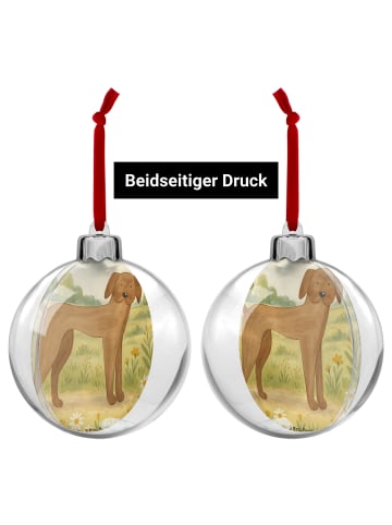 Mr. & Mrs. Panda Christbaumkugel Hund Dogge Design ohne Spruch in Weiß