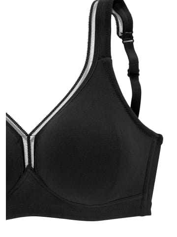 PETITE FLEUR Petite Fleur T-Shirt-BH ohne Bügel (2 Stück) in schwarz+weiß