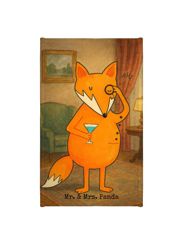 Mr. & Mrs. Panda Gästehandtuch Fuchs Lord Design ohne Spruch in Weiß