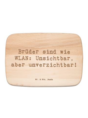 Mr. & Mrs. Panda Schneidebrett Spruch Bruder WLAN mit Spruch in Transparent