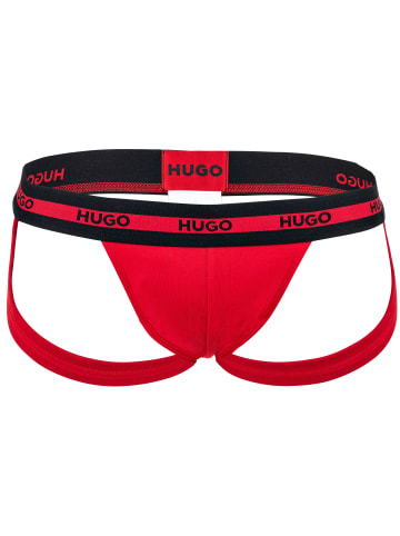 HUGO Jockstrap 3er Pack in Schwarz/Rot/Weiß