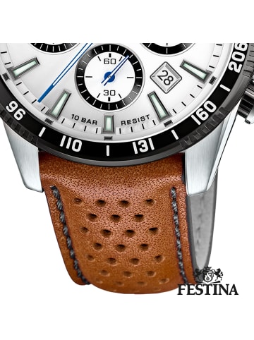 Festina Analog-Armbanduhr Festina Timeless Chronograph braun groß (ca. 45mm)