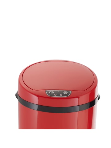 Echtwerk Edelstahl Badabfalleimer mit Sensor 9 l in Rot