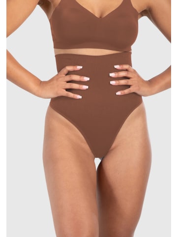 SMILODOX High Waist String Nysa in Braun