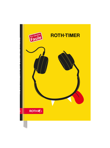 ROTH A5 Schülerkalender Smile mit clevere Faule System in Bunt