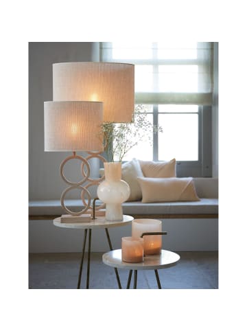 Light & Living Lampenschirm Oval Breska - Perle Weiß - 38x17.5x28cm