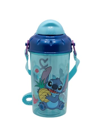 Lilo & Stitch Kinder Trinkflasche 465ml mit Strohhalm und Tragegurt