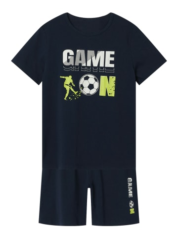 name it Shorty Pyjama GAME ON FOOTBALL in dark sapphire