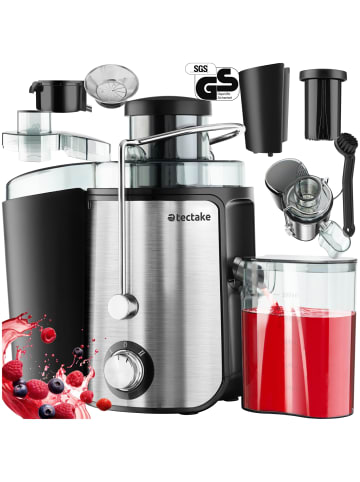 tectake Saftpresse, 18 x 26 x 28,5, GS-Zertifikat, rutschfeste Gummifüße