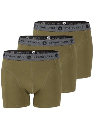 Stark Soul® Retro-Boxershorts 3'er Pack in khaki