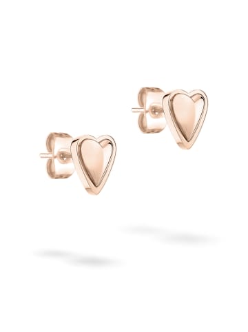 LIEBESKIND BERLIN Ohrstecker Metal Heart in roségold