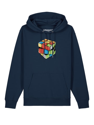 wat? Apparel Sweatshirt Pixel Zauberwürfel in Dunkelblau