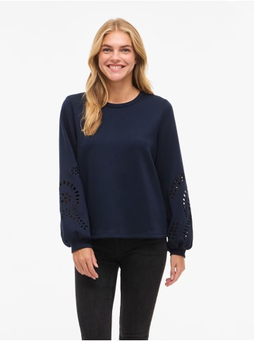 Vila Langärmeliges Sweatshirt in Navy Blazer