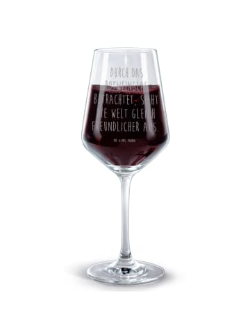 Mr. & Mrs. Panda Weinglas Spruch Rotwein Glas Zauber mit Spruch in Transparent