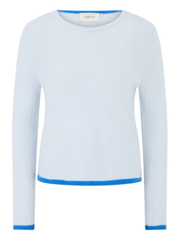 CARTOON Basic-Strickpullover mit U-Boot-Ausschnitt in Light Blue-Blue