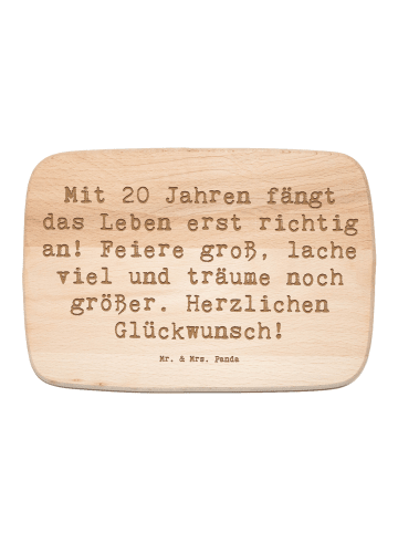Mr. & Mrs. Panda Schneidebrett Holz Spruch 20. Geburtstag mit Sp... in Transparent