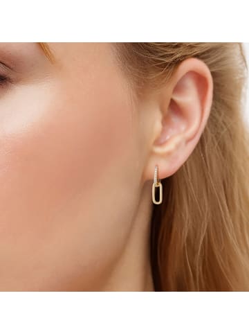 Glanzstücke München Ohrringe aus Sterling Silber mit Zirkonia in gelbgold