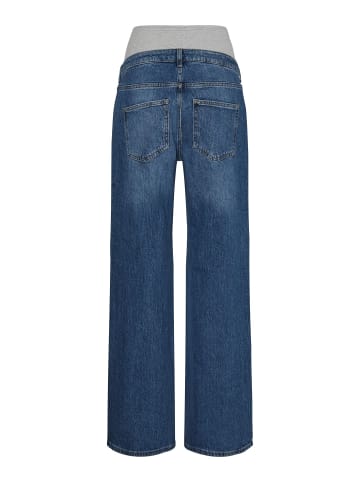 Vero Moda Umstandsjeans mit weitem Bein in Medium Blue Denim 1