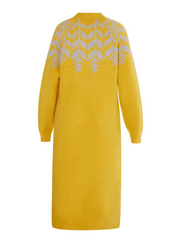 Albee Women Maxi Strickkleid in Curry Mehrfarbig