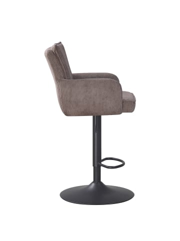 home24 home24 Barstuhl aus Textil im modernen Stil (2er-Set) in Taupe
