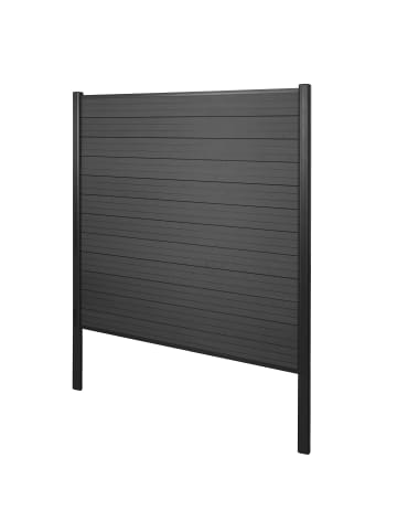 MCW WPC-Sichtschutz Savoie, Basiselement, 190cm anthrazit