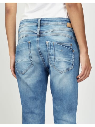 GANG JEANS 94AMELIE CROPPED - relaxed fit in Azure Blue Destroy