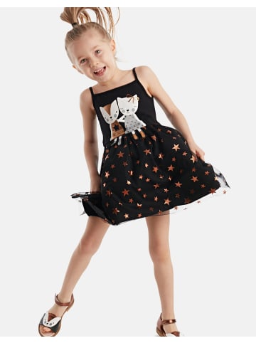 Denokids Dress Copper Stars in Black