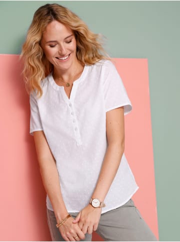 Sieh an! Kurzarm-Bluse in ecru