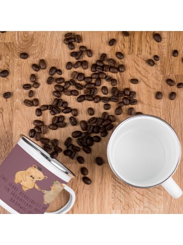 Mr. & Mrs. Panda Emaille Tasse 2. Hochzeitstag Baumwollhochzeit ... in Kaffa Coffee
