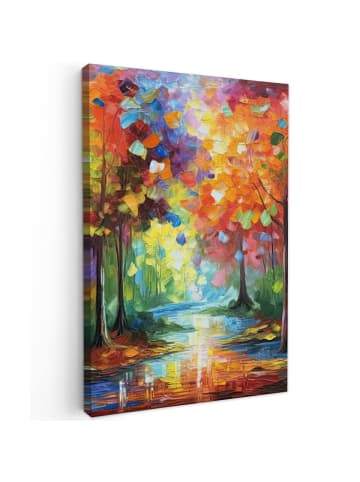 MuchoWow Leinwand bilder Bunter Wald (BxH)