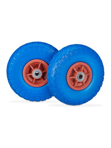 relaxdays 4 x Sackkarrenrad in Blau/ Rot - 4.1/3.5 4