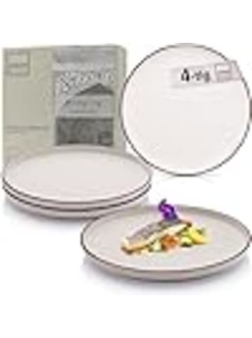 Sänger 4-tlg. Speiseteller Set Bombay Ivory in Creme aus Steingut