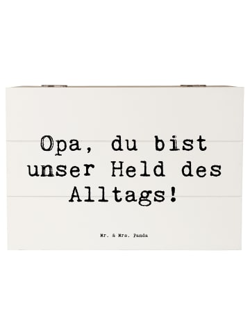 Mr. & Mrs. Panda Aufbewahrungsbox Spruch Opa Held mit Spruch in Weiß